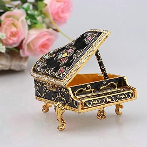 Znewlook פסנתר בעבודת יד קופסת תכשיטים תכשיטים מסוג אירופה בסגנון פסנתר פסנתר קופסת תכשיטים