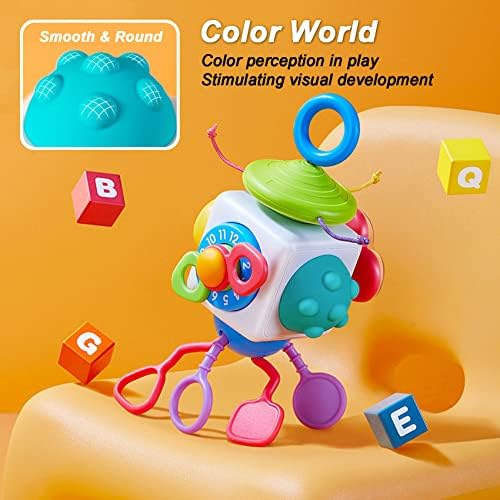 12 מ '+ קובייה עסוקה לילדים צעצועים חושיים לפעוטות למידה חינוכית למונטסורי צעצועים לתינוקות מפושטים