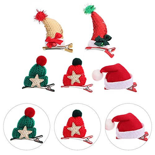 מתנות לחג המולד של גלפאדה 5 יחידות לבגדי ראש מצוירים אביזרי מצוירים לחג המולד סיכת שיער בנות כיסוי ראש