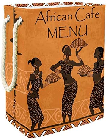 אפריקאי מסעדה כביסת סלי עמיד למים מלוכלך בגדי סדרן מתקפל רך ידית ססגוני עבור בית להסרה סוגריים