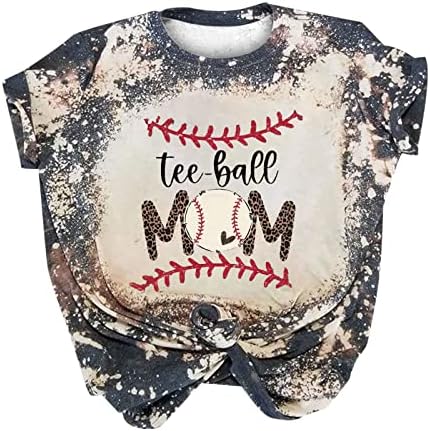 נשים בייסבול אמא מולבן חולצה מצחיק מכתב הדפסת גרפי טי חולצות במצוקה אמא חולצה חולצה אמא של יום חולצות