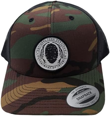כובע משאיות - כובע שירות הפארק הלאומי עם לוגו השירות המקורי של הפארק הלאומי תיקון ארוג