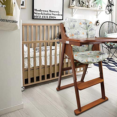 כרית כיסא גבוהה לתינוק הטובה ביותר, כרית עבה לכיסא גבוה מעץ, מחצלת אוניית כיסא אוכל לתינוק