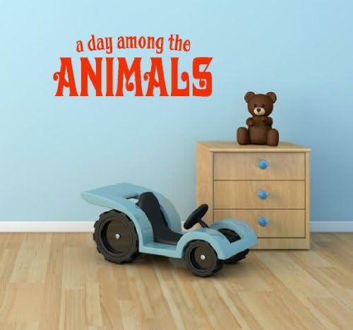 עיצוב קיר ועוד יום בין בעלי החיים ציטוט מדבקת ויניל לקיר לעיצוב חדר ילדים או ילדים 52 וואט על 20 שעות-חום