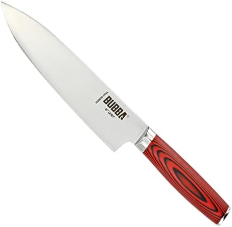 סדרת מטבח בובה 8 סכין שף, סכין מטבח לכל מטבח לחיתוך, טחון, פרוסות וקוביות עם להב פלדה גרמני מובחר לכל