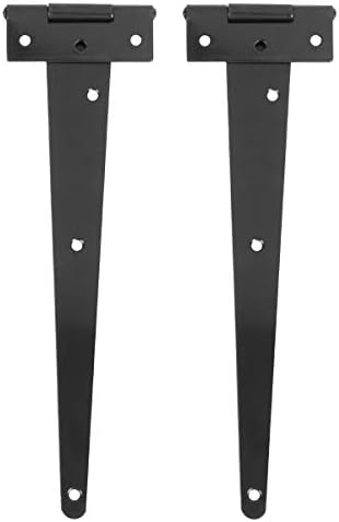 אונונה 2 יחידים שחורים T רצועת צירים כבדים שער צירים לגדרות עץ או שערי מתכת ברזל דלת אסם אטום חלודה