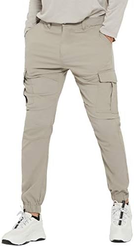 מכנסי מטען לטיולים בגברים של Puli מכנסיים רזים מתאימים רצים רוכבים רכיבה על מכנסיים חיצוניים אטומים