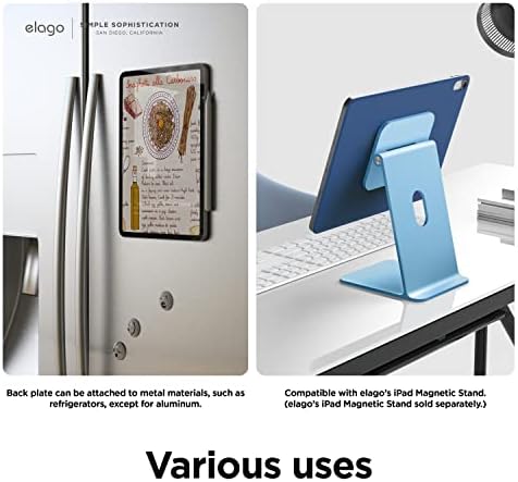 מארז פוליו מגנטי של Elago לדור העשירי של iPad - צלחת אחורית יכולה להיות מחוברת לחומרי מתכת, התואמת לעיפרון